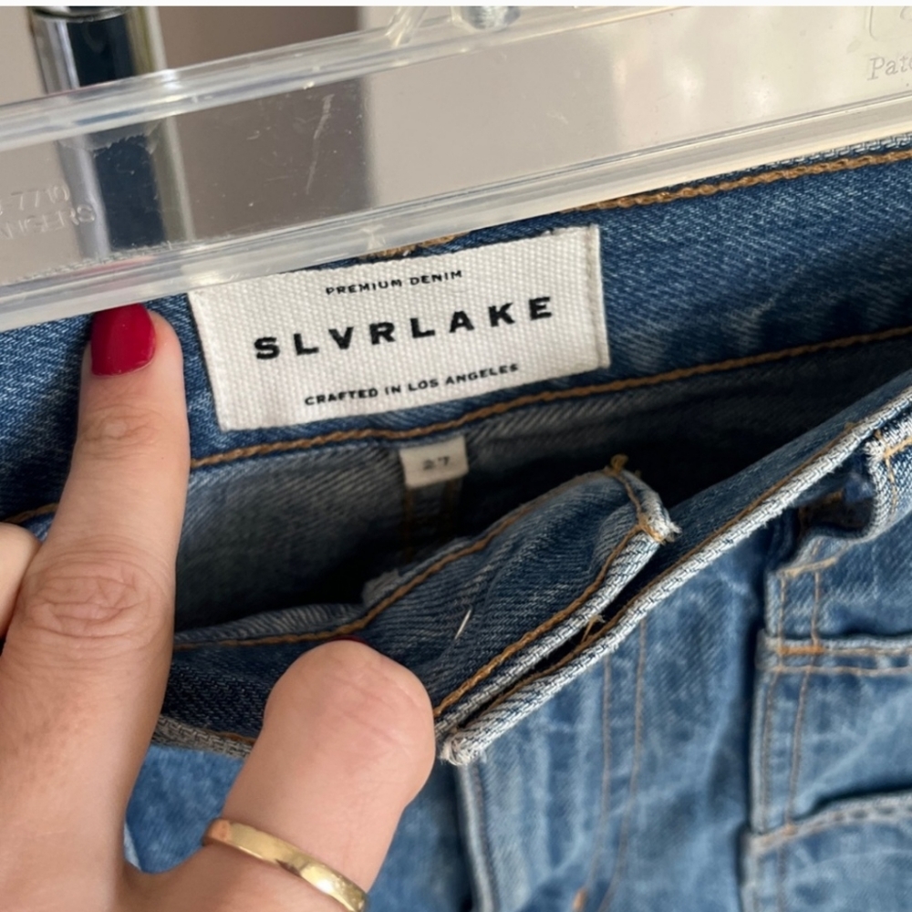 SLVRLAKE - Savior Denim Jeans Size 27 Blue Medium Wash Cargo Pants Retail $329 - Picture 9 of 16